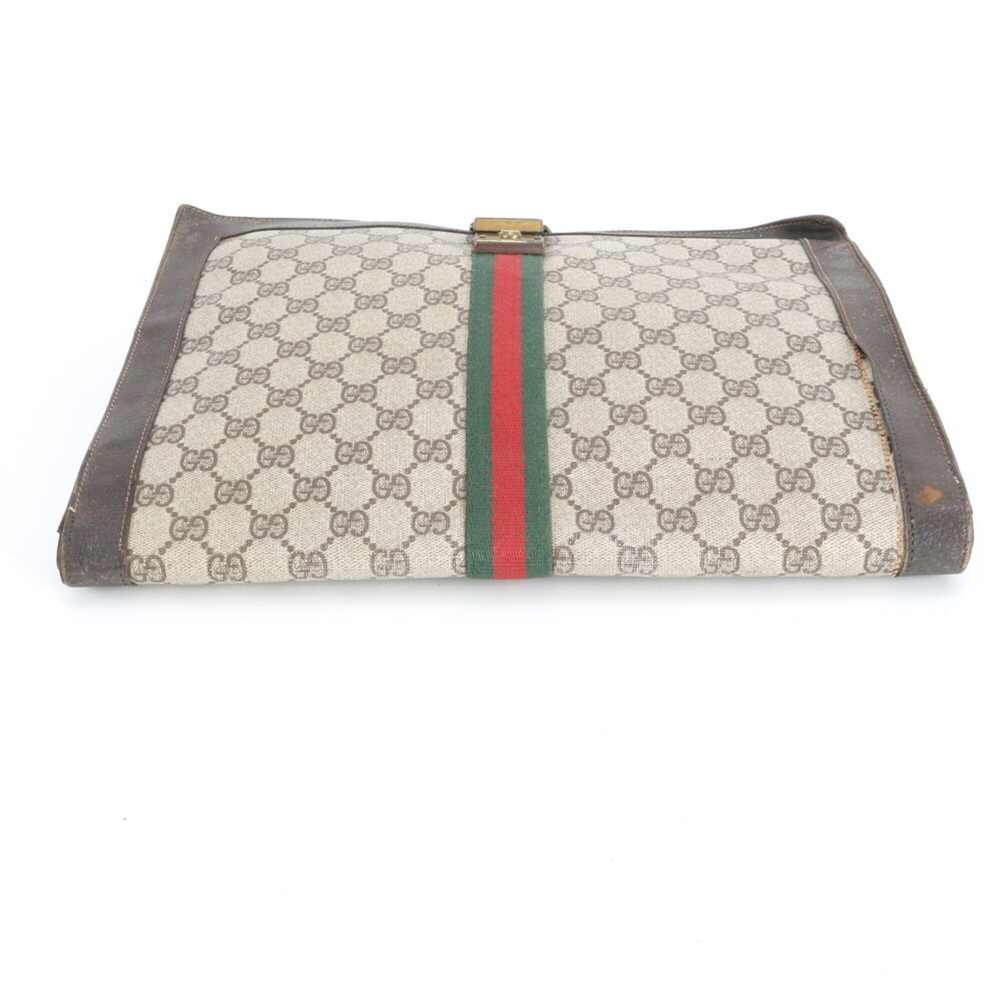 Gucci Old GG Supreme Sherry Line Leather Clutch Bag for Men - Picture 5 of 11